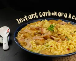 Easy Carbonara Recipe with Instant Noodles! 